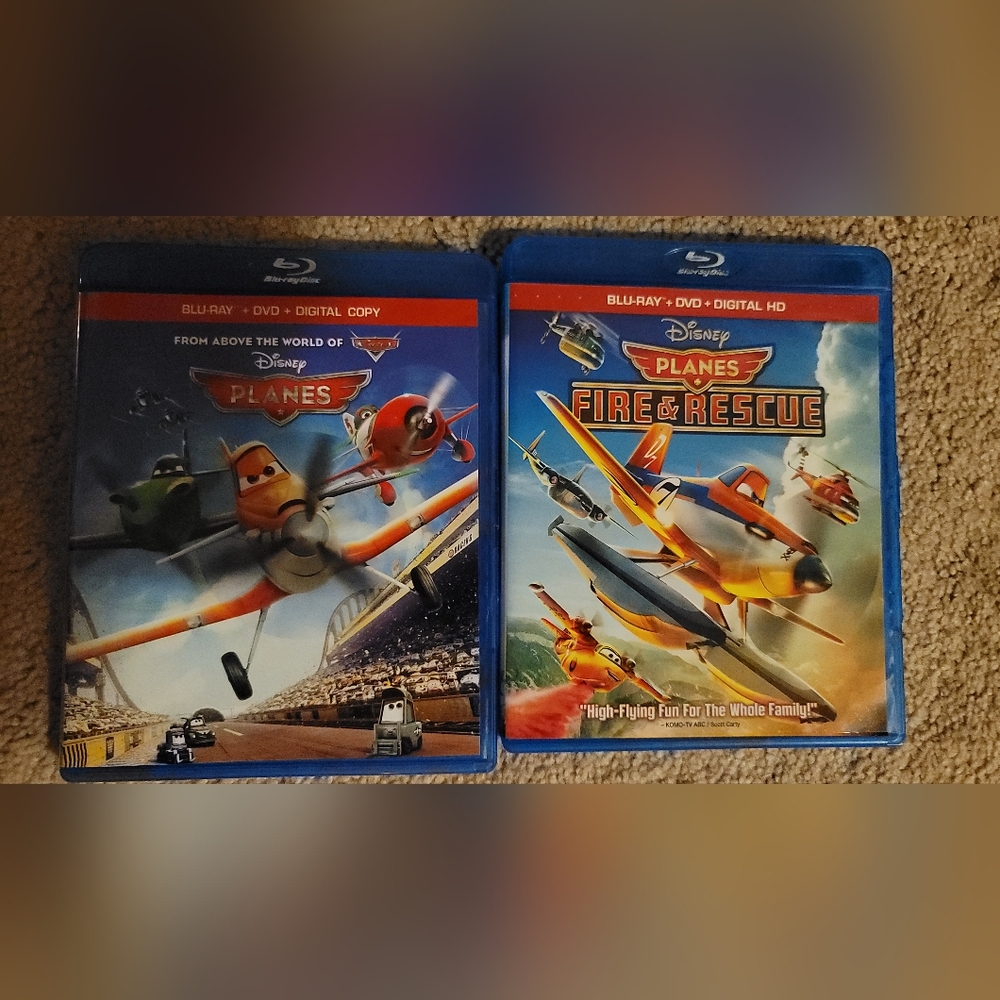 NWOT Disney Pixar PLANES & PLANES FIRE & Rescue   blurays  no digital